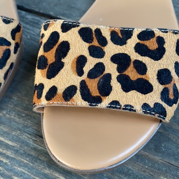 NEW J.Crew Factory Morgan Leopard Calf Hair Peep-toe 7.5 - Picture 5 of 9